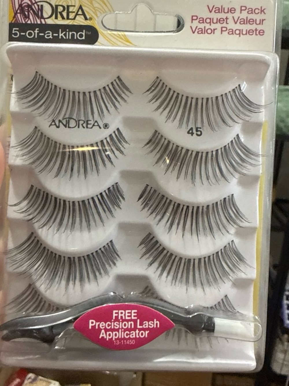 ANDREA FENZI Black 5-Pack False Eyelashes with Precision Applicator